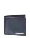 Ferragamo Leather Bifold Wallet In Blue