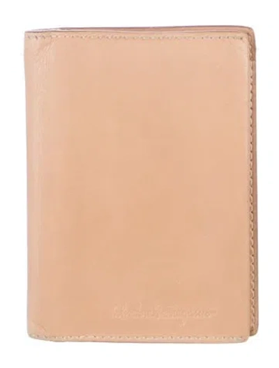 Pre-owned Ferragamo Leather Bifold Wallet In Neutral