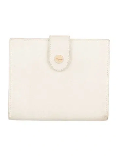 Pre-owned Ferragamo Leather Bifold Wallet In Neutrals