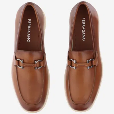 Ferragamo Leather Bit Loafer Loafer In Multi