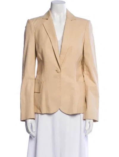 Pre-owned Ferragamo Leather Blazer In Neutral