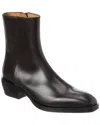 Ferragamo Leather Boot In Black