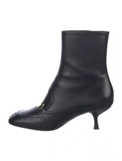 Pre-owned Ferragamo Leather Boots In Black
