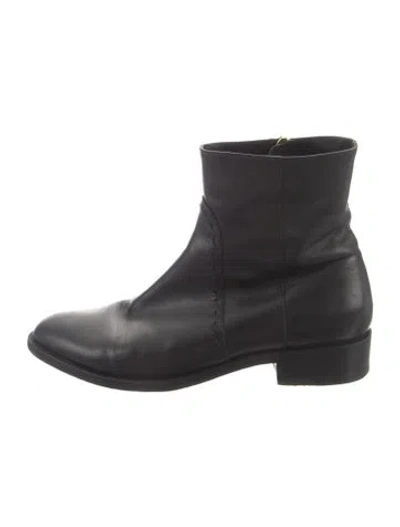 Pre-owned Ferragamo Leather Boots In Black