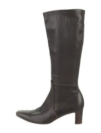 Pre-owned Ferragamo Leather Boots In Black