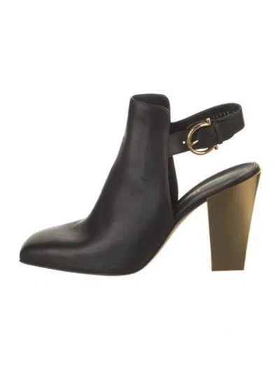 Pre-owned Ferragamo Leather Boots In Black