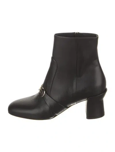 Pre-owned Ferragamo Leather Boots In Black