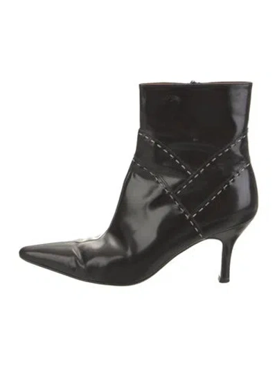 Pre-owned Ferragamo Leather Boots In Black