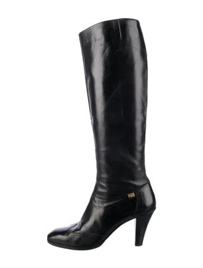 Pre-owned Ferragamo Leather Boots In Black