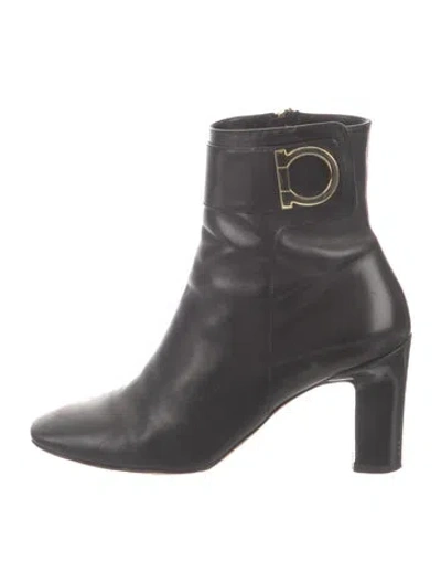Pre-owned Ferragamo Leather Boots In Black
