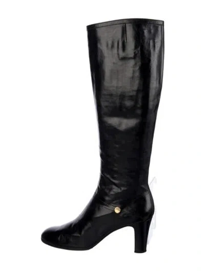 Pre-owned Ferragamo Leather Boots In Black