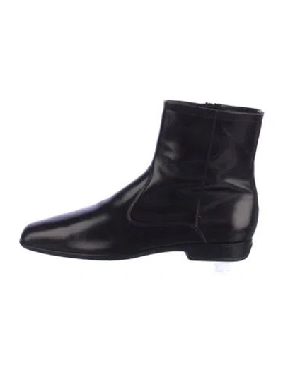 Pre-owned Ferragamo Leather Boots In Black