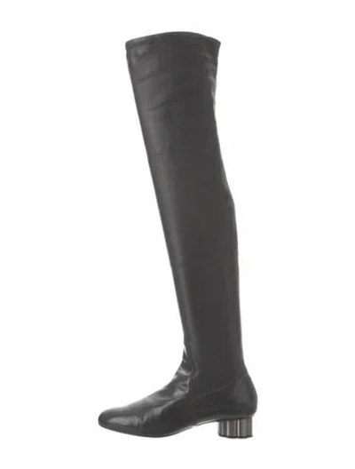 Pre-owned Ferragamo Leather Boots In Black