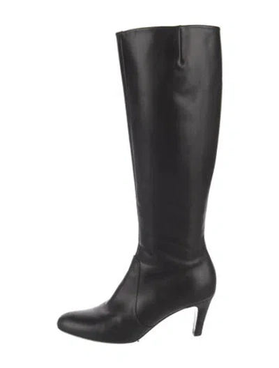 Pre-owned Ferragamo Leather Boots In Black