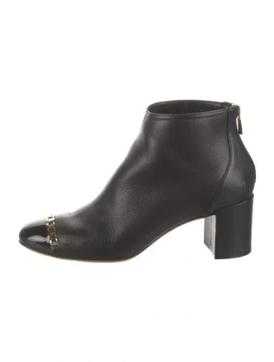 Pre-owned Ferragamo Leather Boots In Black