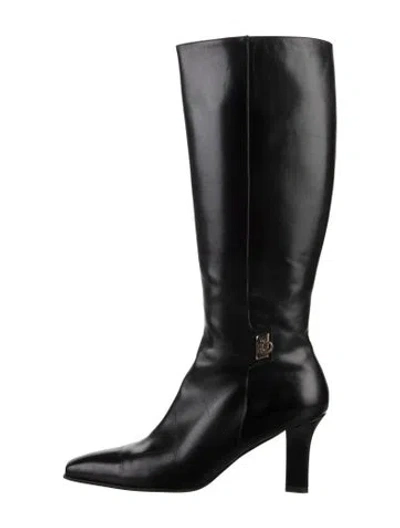 Pre-owned Ferragamo Leather Boots In Black