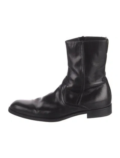 Pre-owned Ferragamo Leather Boots In Black
