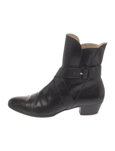 Pre-owned Ferragamo Leather Boots In Black