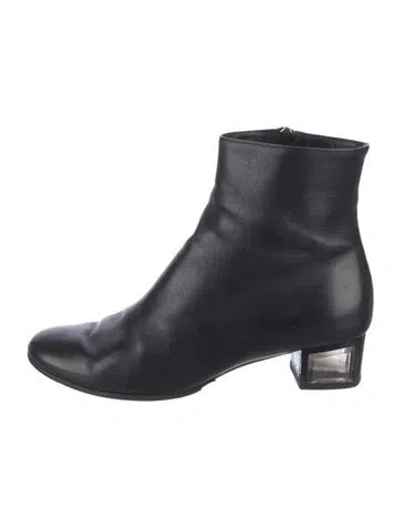 Pre-owned Ferragamo Leather Boots In Black