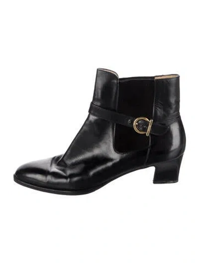 Pre-owned Ferragamo Leather Boots In Black