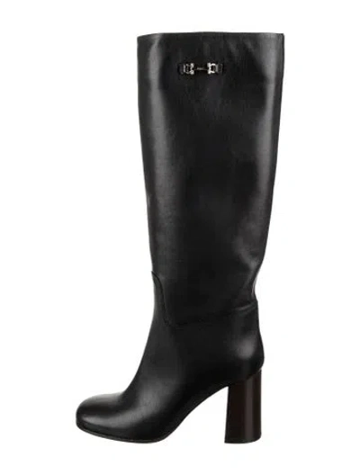 Pre-owned Ferragamo Leather Boots In Black