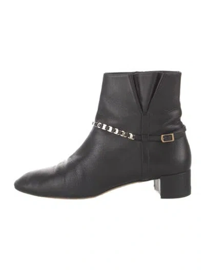 Pre-owned Ferragamo Leather Boots In Black