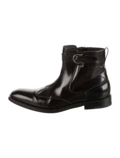 Pre-owned Ferragamo Leather Boots In Black