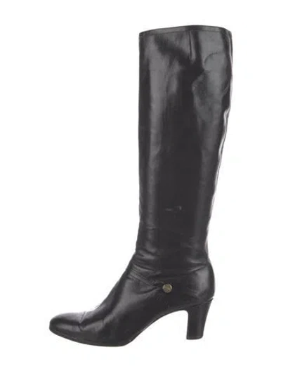 Pre-owned Ferragamo Leather Boots In Black