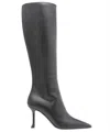 Ferragamo Pointed-toe Leather Boots In Black