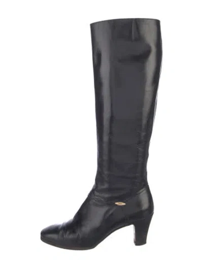 Pre-owned Ferragamo Leather Boots In Blue