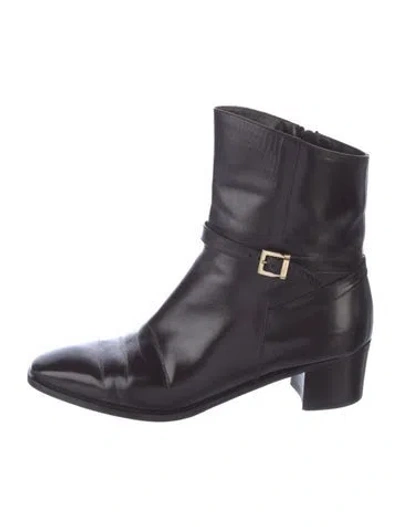 Pre-owned Ferragamo Leather Boots In Blue