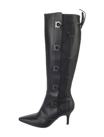 Pre-owned Ferragamo Leather Boots In Blue