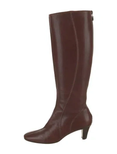 Pre-owned Ferragamo Leather Boots In Brown