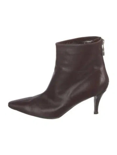 Pre-owned Ferragamo Leather Boots In Brown