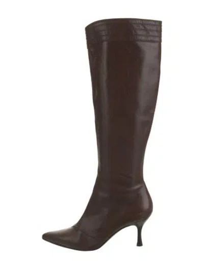 Pre-owned Ferragamo Leather Boots In Brown