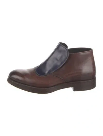 Pre-owned Ferragamo Leather Boots In Brown