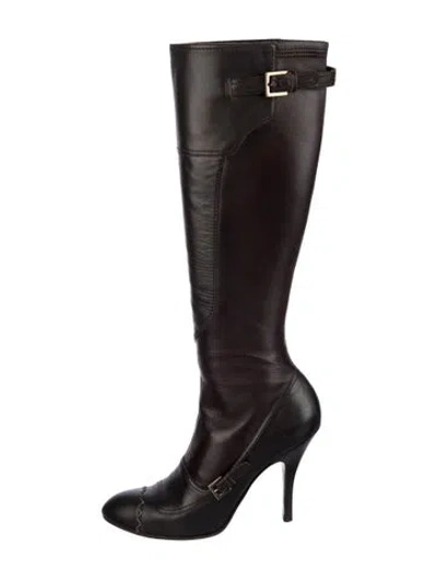 Pre-owned Ferragamo Leather Boots In Brown
