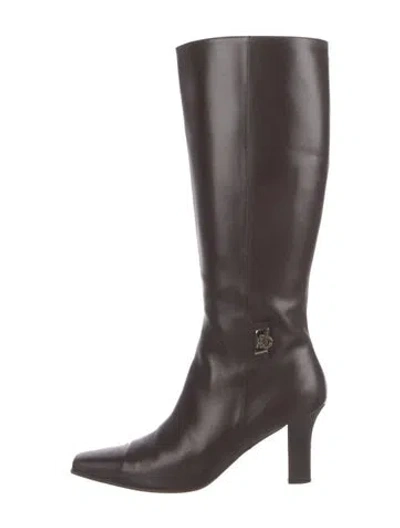 Pre-owned Ferragamo Leather Boots In Brown