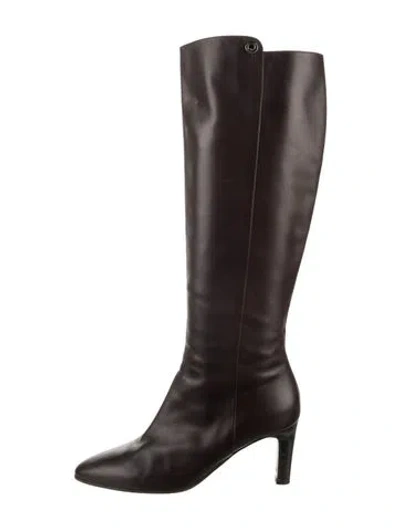 Pre-owned Ferragamo Leather Boots In Brown