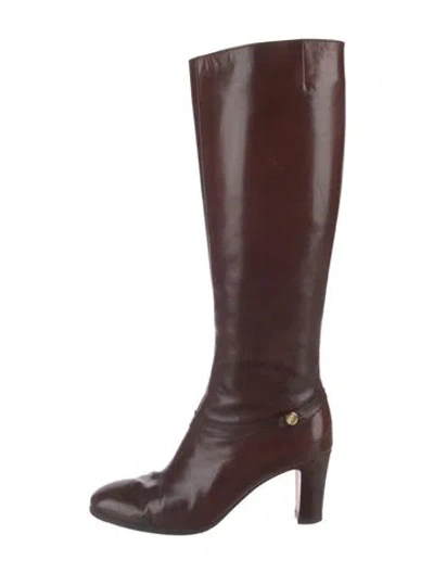 Pre-owned Ferragamo Leather Boots In Brown