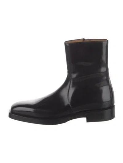 Pre-owned Ferragamo Leather Boots W/ Tags In Black