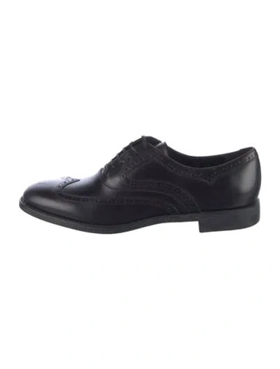 Pre-owned Ferragamo Leather Brogues In Black
