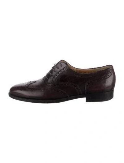 Pre-owned Ferragamo Leather Brogues In Black