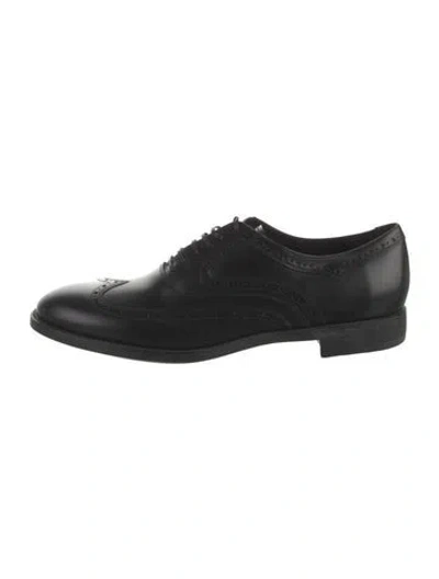 Pre-owned Ferragamo Leather Brogues In Black