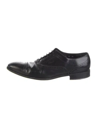 Pre-owned Ferragamo Leather Brogues In Black