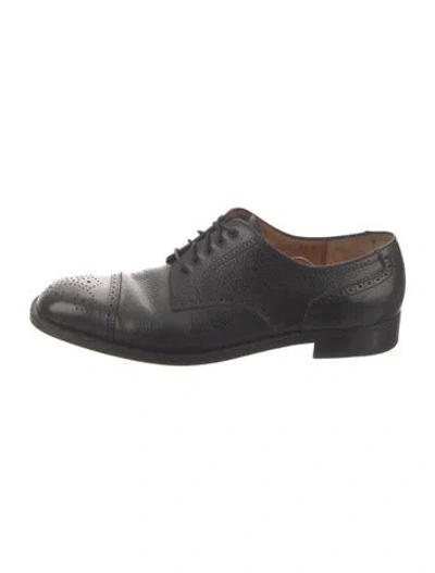Pre-owned Ferragamo Leather Brogues In Black