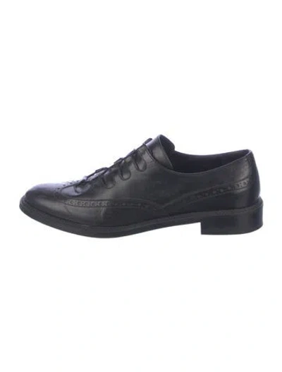 Pre-owned Ferragamo Leather Brogues In Black