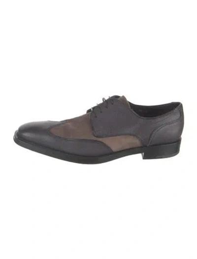 Pre-owned Ferragamo Leather Brogues In Blue