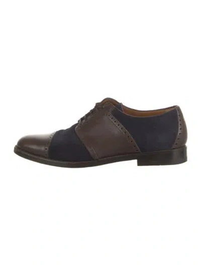 Pre-owned Ferragamo Leather Brogues In Brown