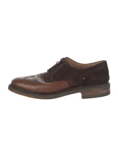 Pre-owned Ferragamo Leather Brogues In Brown